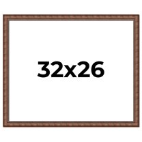32x26 Dark Brown Bamboo Real Wood Picture Frame Width 1.5 inches | Interior Frame Depth 0.5 inches