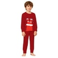 thumbnail image 6 of CAIVO Child Christmas Kids Outfit Sets Cozy Holiday Santa Print Girls Festive Family Cartoon Long Sleeve O-Neck Shirts Tops Pants Soft Two Piece Outfit Sets 7-8 Years, 6 of 8