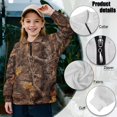 thumbnail image 6 of Uorisanigo Girls Half Zip Cropped Pullover Sweatshirt Oversized Sweatshirts Hunting Tree Camo Forest Long Sleeve Athletic Tops Fall Fashion Outfits Clothes Kids Hoodies Size 5-6, 6 of 7