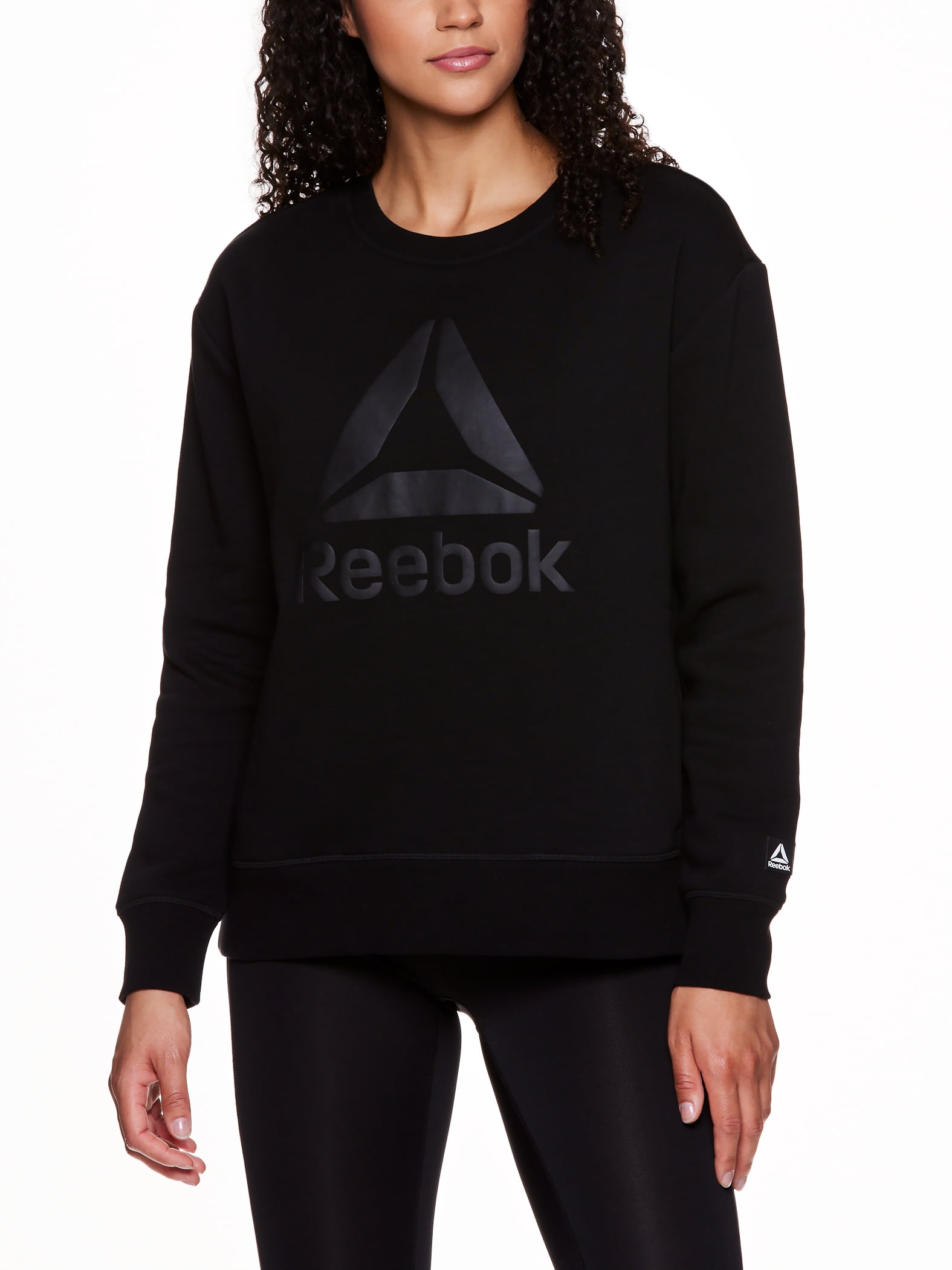 Reebok Women's Supersoft Gravity Crewneck Sweatshirt with Side Pockets