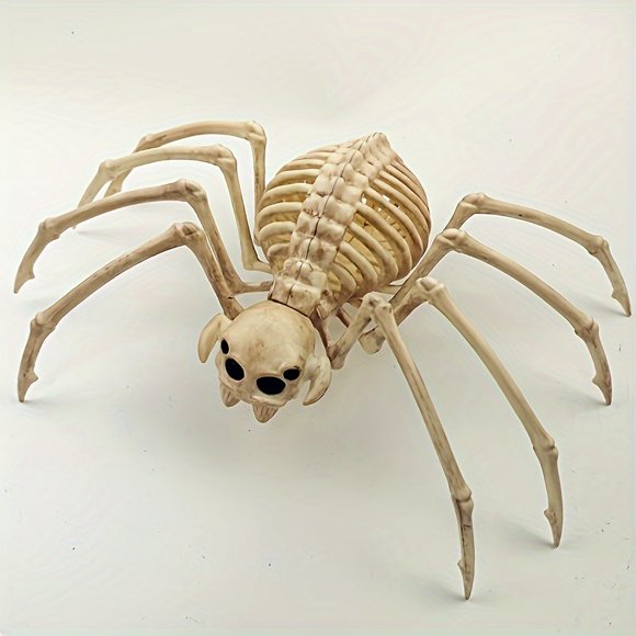 Lifelike Giant Halloween Spider Skeleton Decoration - Frighteningly Realistic Haunted House Prop, No Power Required, Perfect for Indoor and Outdoor Festive Home Decor, Spooky Party Decorations and Pra