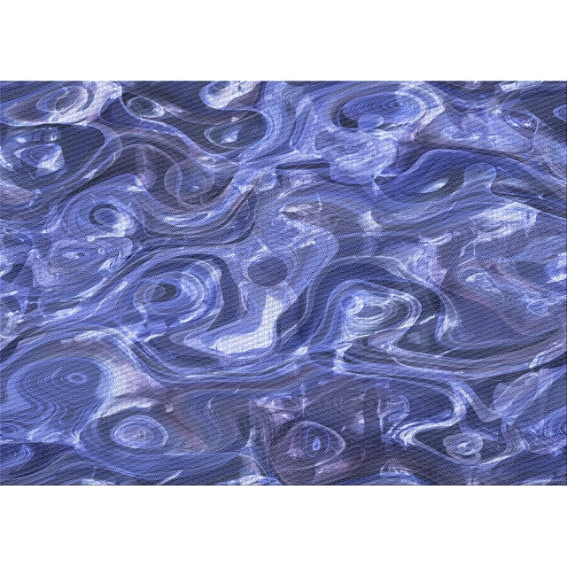 Ahgly Company Tapis d'Intérieur Lavables en Machine, Rectangle de Transition Bleu Ciel, 2' x 5'