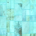thumbnail image 1 of Ahgly Company Indoor Square Patchwork Light Blue Transitional Area Rugs, 6' Square, 1 of 4