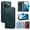 Blue, variant on Wallet Case for OPPO Realme P1 Pro 5G, Kickstand and 3 Card Slots, Shockproof and Scratch Resistant, Red