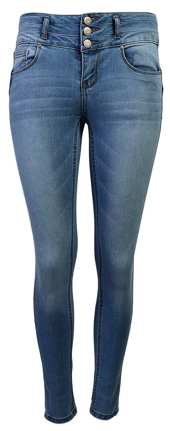 Wax Jean Wax Women's PushUp 3 Button Skinny Jean w/ True Stretch