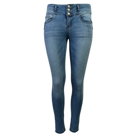 Wax Jeans - Wax Women's Push-Up 3 Button Skinny Jean w/ True Stretch ...