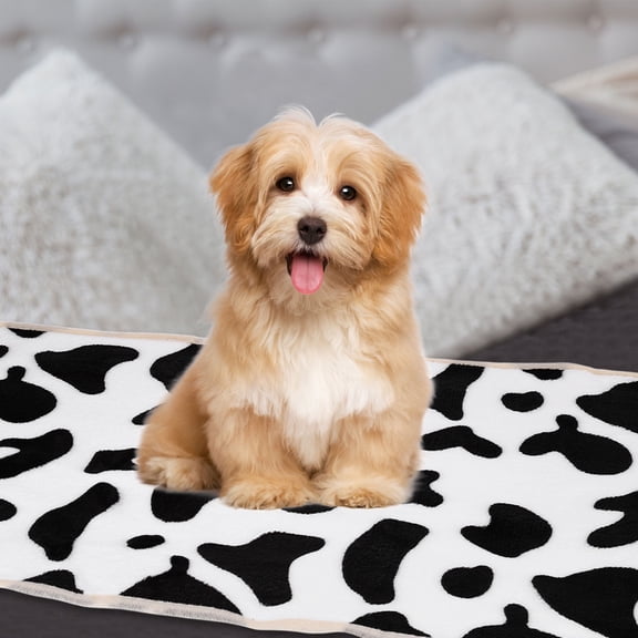 Uxcell Pet Blanket, Flannel Cow Printed Throw Blanket,21x30 Inches, (1 Pack 3)