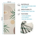 thumbnail image 2 of Green Boho Geometric and Plant Pattern Hot Yoga Mat Towel Non Slip for Hot Yoga - Quick-Drying Yoga Mat Cover with 4 Corner Pockets with Travel Bag - Hot Yoga Towel Non Slip 74"x26", 2 of 6