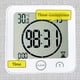 thumbnail image 3 of Temporizador impermeable para ducha, reloj de pared de baño con pilas con succión, reloj colgante para exteriores con temperatura (blanco), 3 of 5
