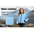 thumbnail image 3 of Lutiedan Girls Bomber Jacket Zip Up Waterproof Lightweight Windbreaker Jacket Casual Baggy Windproof Jacket with Pcoket Size 5-16, 3 of 7