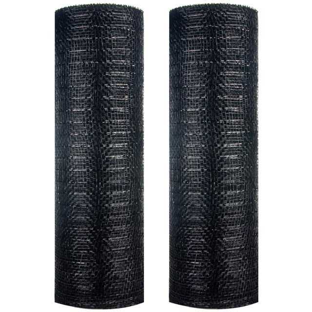 Suministros de guirnalda de malla Deco ESINO, 26 cm x 9,14 m, poliarpillera negra