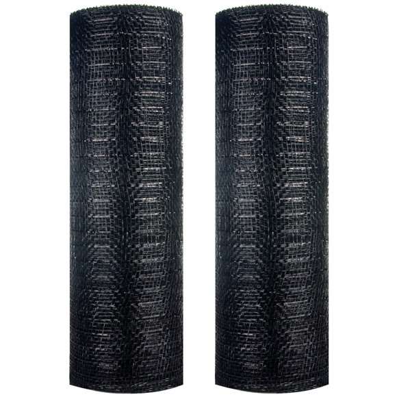 Suministros de guirnalda de malla Deco ESINO, 26 cm x 9,14 m, poliarpillera negra
