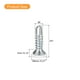 thumbnail image 2 of Uxcell #8 x 3/4" Tornillos blancos autorroscantes, paquete de 20, tornillo de cabeza plana Phillips para metal a madera, 2 of 5