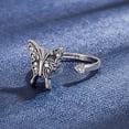 thumbnail image 4 of HomeKingdee Butterfly Spinner Anxiety Ring - Adjustable Open Ring with Inlaid Rhinestones Metal Jewelry for Women, Gift for Mom, Girlfriend, Weddings, Parties, 4 of 5