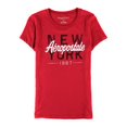 thumbnail image 2 of Aeropostale - Camiseta gráfica para mujer con texto de fieltro, rojo, pequeña Aeropostale Camiseta gráfica, 2 of 2