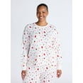 thumbnail image 2 of Joyspun Women's Cozy Lounge Collection Hacci Knit Sleep Top with Long Sleeves, Sizes XS-3X, 2 of 5