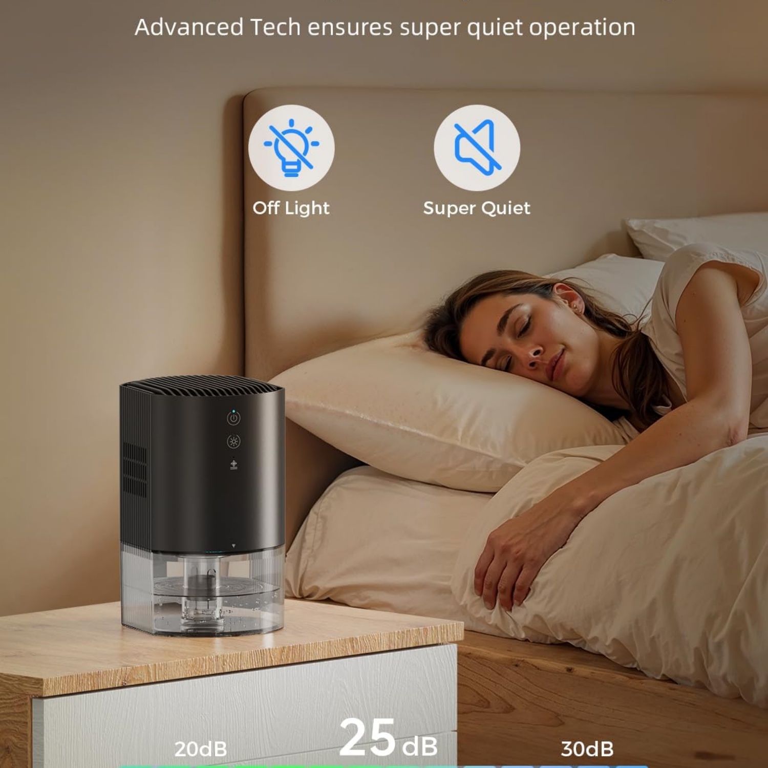Small Dehumidifiers for Bathroom, Bedroom, Dorm Room, Home, RV, Closet, Wardrobe, Office, Portable Dehumidifier with Auto Shut Off, Auto Defrost, Colorful Light, Ultra Quiet, Energy Saving, 35 OZ