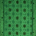 thumbnail image 1 of Ahgly Company Indoor Square Abstract Green Modern Area Rugs, 3' Square, 1 of 4