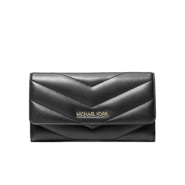 Michael Kors Wallet for Women Jet Set Travel Collection Trifold Wallet for Women, Black, Casual, 35R4GTVF9V