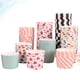 thumbnail image 4 of FELTECHELECTR 100 vasos de papel para muffins, cupcakes, postres, recuerdos de fiesta, repostería y tiendas de postres (diseño variado), 4 of 4
