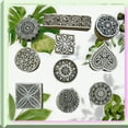 thumbnail image 2 of Lot en Gros de 10 Designs Clic Tampons en Bois pour Impression Textile, 2 of 3