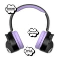 thumbnail image 2 of Hello Kitty 2-in-1 Wireless Bluetooth Headphones with Wired Earbuds - Foldable, Adjustable & Padded Headband, Onboard Controls, Squishy Ear Cups, Aux Cable Connectivity, Handsfree Calling, 2 of 6