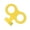 Yellow, variant on Stylish Car Decoration Wind Up Key Vehicles Ornament Waterproof Wind Up Key