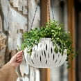 thumbnail image 6 of PEIBang Flower Pot Hanging Baskets with Drainage Holes and Chain,Garden Hanging Planter for Indoor Outdoor Plants, 6 of 6