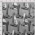 thumbnail image 4 of oneOone Georgette Viscose Gray Fabric Nautical Craft Projects Decor Fabric Printed By The Yard 42 Inch Wide, 4 of 5