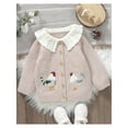 thumbnail image 4 of Baby Toddler Girl Sweater Cardigan 6 9 12 18 24 Months 2T 3T Rooster Embroidery Doll Collar Long Sleeve Button Down Tops for Fall Winter, 4 of 9
