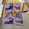 thumbnail image 2 of Yayeee Bath Rug for Bathroom Floor Non Slip Contour Fluffy Soft Absorbent Mat, 20"x24", Halloween Pumpkin, 2 of 7