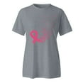 thumbnail image 4 of Cancer Shirts Women Fight Cancer Shirt Cancer Awareness Tshirt Cancer Awareness Shirts Novelty Graphic Short Sleeve Tops (Grey, XL), 4 of 4