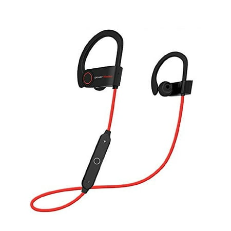 Bluetooth Headphones,Best Wireless Sports Earphones w/Mic IPX7 Waterproof HD Stereo Sweatproof In Ear Earbuds for Gym (Best Earphones For Running That Don T Fall Out)