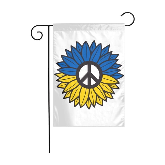 Decorative Flags, Ukraine Sunflower Flag Double Garden Flag Welcome Flag Vertical Seasonal Flags for Yard Inside Outside Decor 12X18 Inch, Flags_ Banners & Accessories