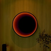 Ozarke 3D Circle Infinity Mirror Light, LED Wall Mirror RGB Color - Small
