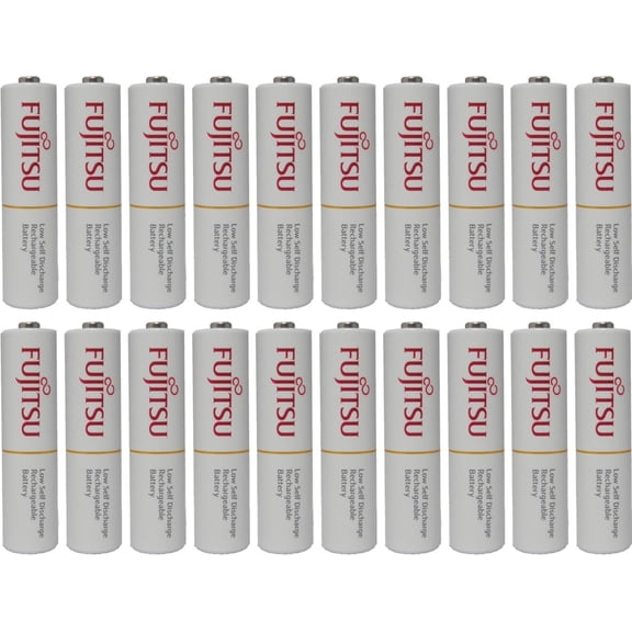 Fujitsu AAA Ready-to-use 2,100 times Rechargeable NiMH 1.2V 800mAh (Min. 750mAh) Made in Japan 20 batteries