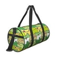 thumbnail image 3 of Fotbe Cartoon Frog Pattern Foldable Sports Gym Bag with Wet Dry Pocket, Ultralight Travel Bag, Large Capacity Duffel Bag, Splash Proof Carry on Bag, Overnight Bag, Weekender Bag, 3 of 8
