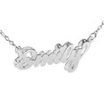 thumbnail image 3 of Personalized Handcrafted Double 3D Name Pendant Necklace in Sterling Silver or 14Kt Gold Plated Sterling Silver, 3 of 4