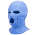 thumbnail image 1 of Gorro de punto de tres agujeros con aguja de lingote de invierno, gorro de lana de color caramelo, gorro de ciclismo al aire libre Baotou con agujero para cavar, gorro a prueba de viento, 1 of 3
