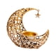 thumbnail image 4 of Quemador de incienso de Oriente Medio, incensario, soporte para incienso, adorno metálico en forma de luna Oro, 4 of 9