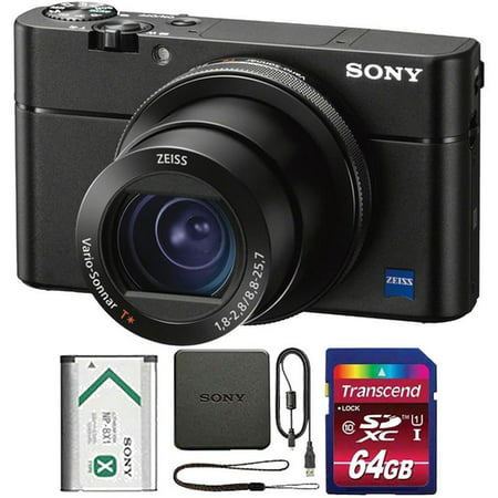 Sony Cyber-shot DSC-RX100 VA 20.1MP 180° Tilting LCD Digital Camera Black + 64GB Memory (Sony Dsc Rx100 Best Price)