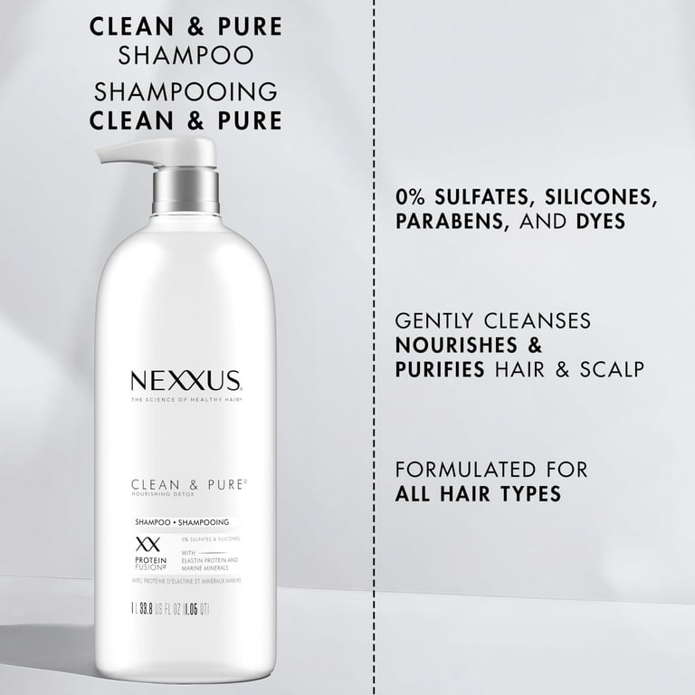 Nexxus Clean and Pure Clarifying Shampoo, ProteinFusion, Dye
