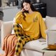 thumbnail image 1 of Conjunto de pijamas de manga larga para mujer, ropa de dormir de ocio, pantalón largo de cintura suelta, 2 piezas, novedad, 1 of 3