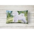 thumbnail image 2 of Carolines Treasures Bichon Frise Decorative Canvas Fabric Pillow 12H x16W multicolor, 2 of 3