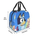 thumbnail image 3 of Kowoue Bluey Pattern Insulated Lunch Bag – Thick Aluminum Foil Lunch Box, Waterproof Thermal Tote with Front Access Pocket, Keeps Food Fresh for 4 Hours, 3 of 8