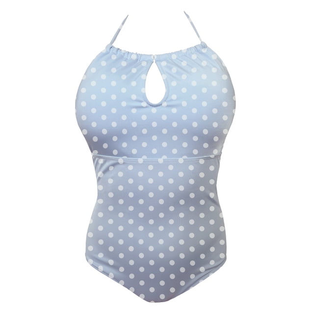 Traje de Baño Op para Mujer con Amarre Halter Azul Talla M