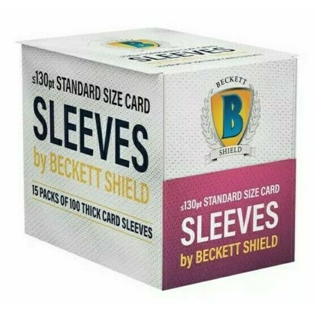 1500 Pack Beckett Shield Thick Card Sleeves 130pt Standard Trading Card Size 2 5 X 3 5 63xmm For Yugioh Pokemon Dragon Ball Z Sport Card Trading Card Protector Walmart Com