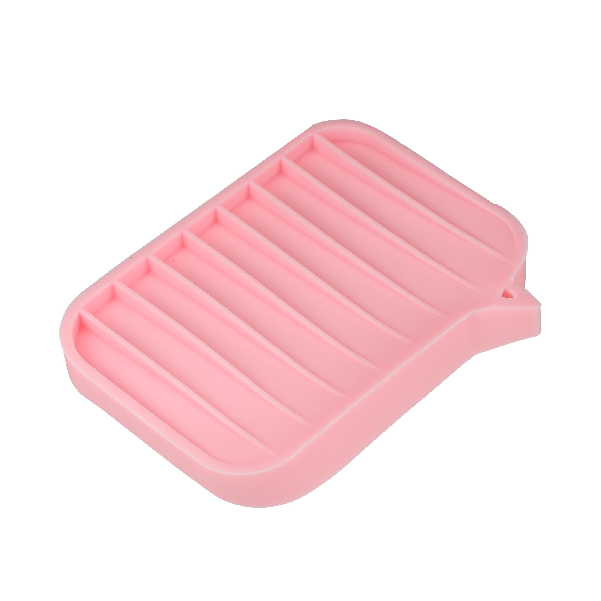 Unique Bargains Soap Dish Soap Cleaning Storage for Bathroom Kitchen Silicone Pink 2 Pcs