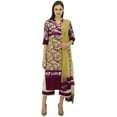 thumbnail image 2 of Atasi Straight Designer Kurta With Short Palazzo Pant Salwar Kameez With Dupatta, 2 of 9