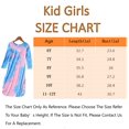 thumbnail image 2 of Mikrdoo Girls' Tie-Dye Midi Dress Casual Long Sleeve Crew Neck Slim Sundress 6-12 Years (Tie-dye is ramdom), 2 of 7